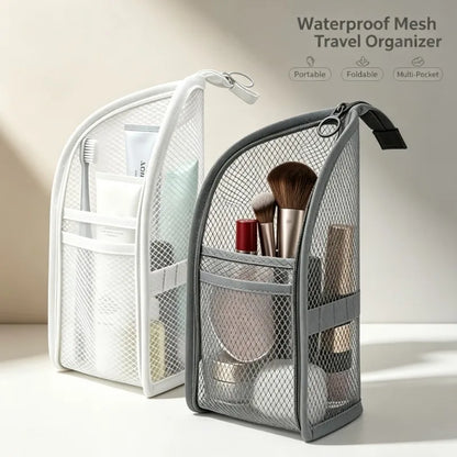 Standing Mesh Toiletry Travel Bag
