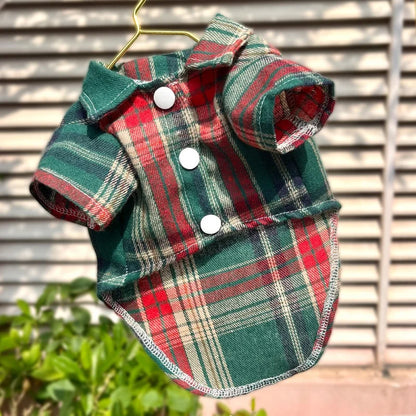 Classic Plaid Dog Shirt