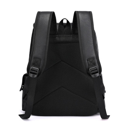 Men’s PU Leather Laptop Backpack