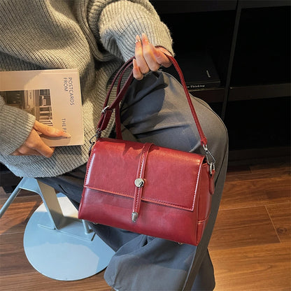 Vintage Flap Crossbody Satchel Bag