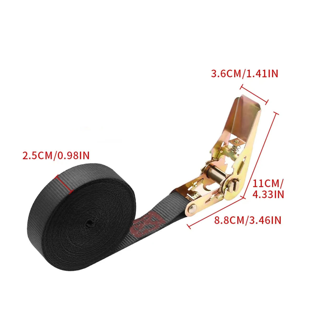 Heavy-Duty Ratchet Cargo Tie Down Strap