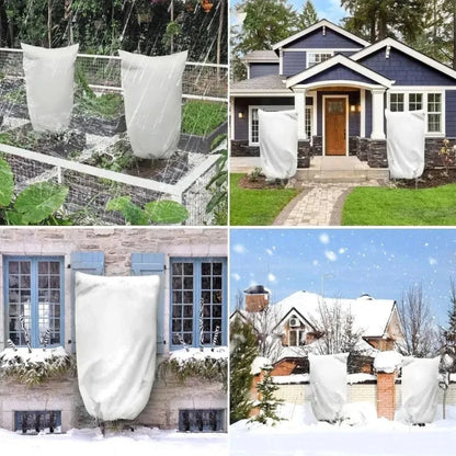 Reusable Winter Plant Protection Cover with Zipper & Drawstring