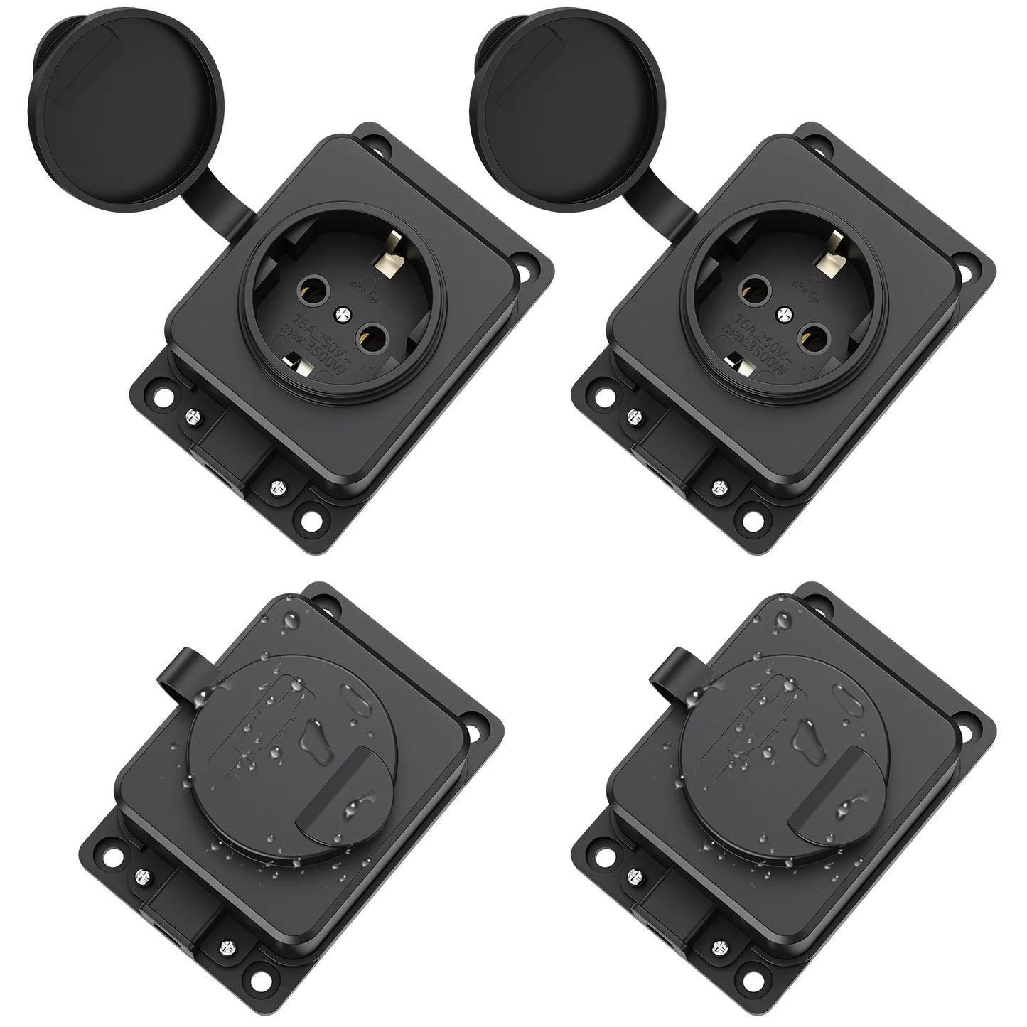 IP54 Waterproof Wall-Mounted Power Socket