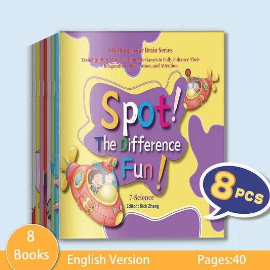 Spot the Difference Puzzle Books for Kids – 8 Book Set