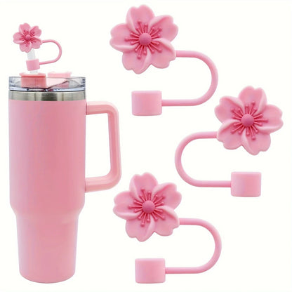 Flower Silicone Straw Cover for Stanley Cup