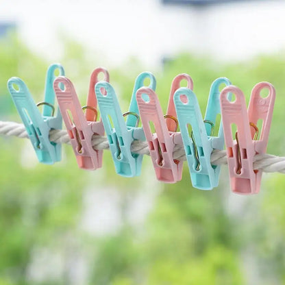 Plastic Clothespins with Storage Basket for Laundry & Home