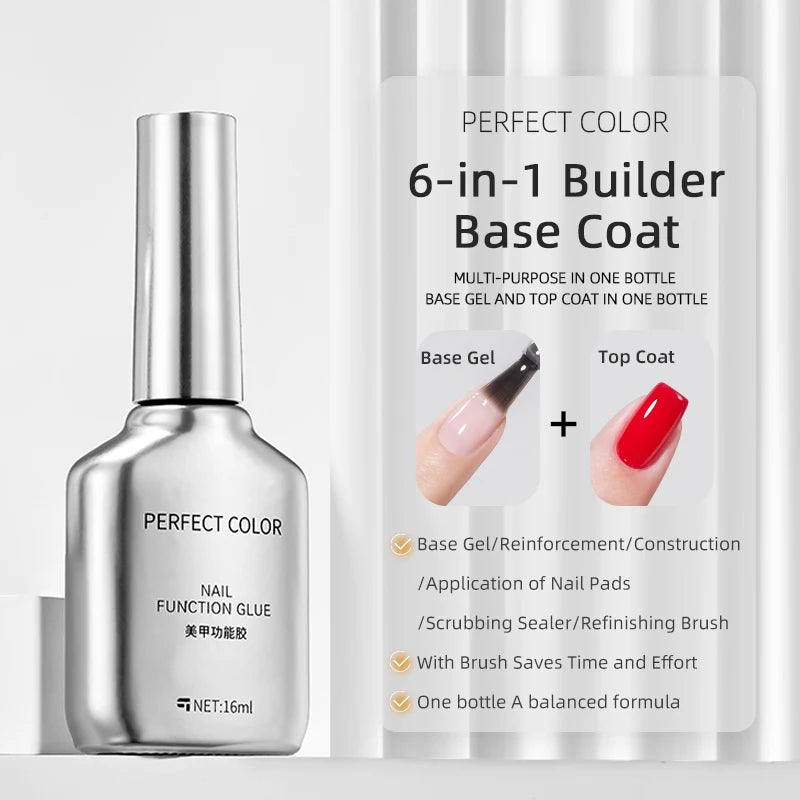 PERFECT COLOR No Wipe Gel Base & Top Coat Set