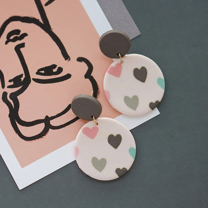 Heart Pattern Long Earrings
