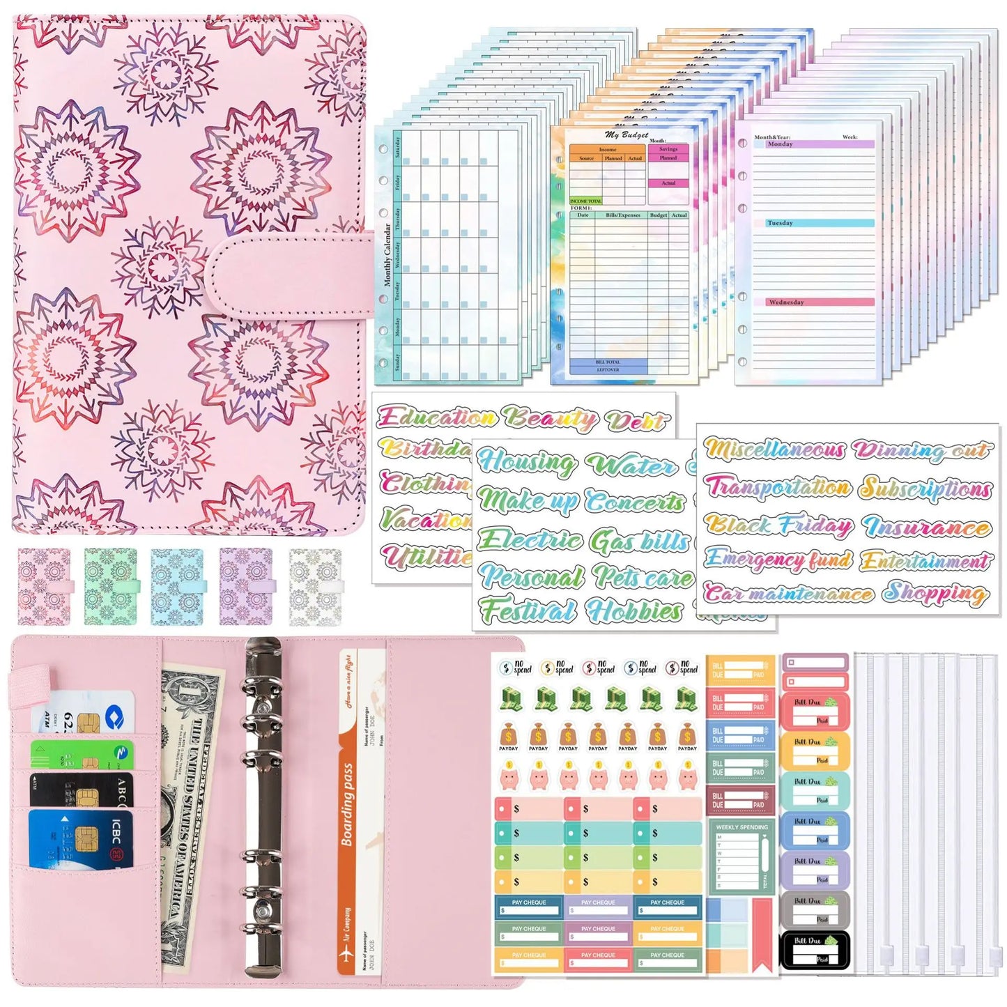 A6 Budget Planner Binder Set