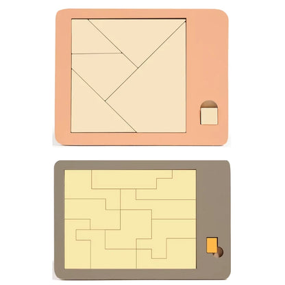 Wooden Geometric Puzzle Board