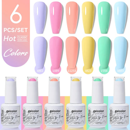 Arte Clavo 6PCS HEMA & TPO Free Gel Nail Polish Set