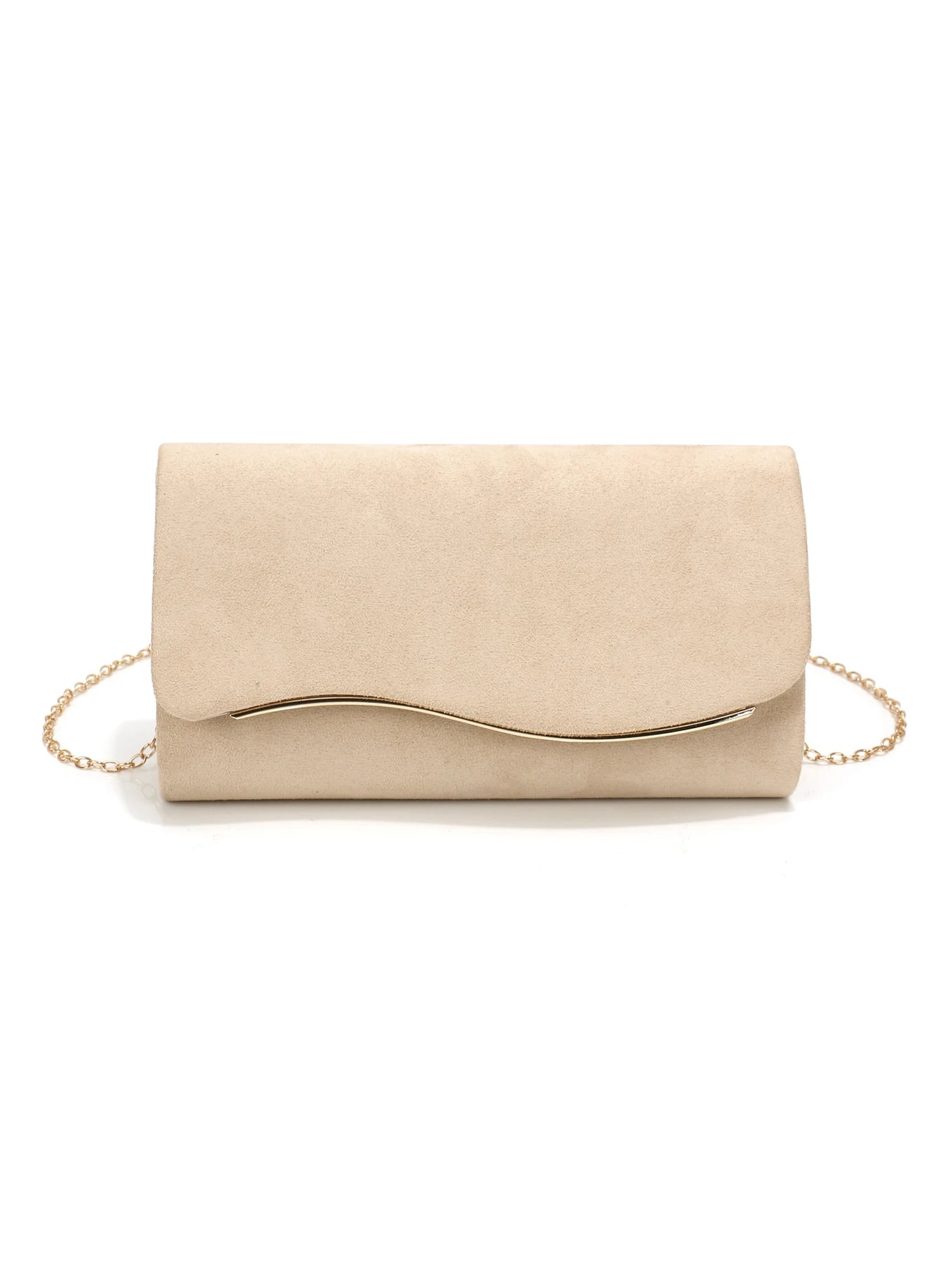 Velvet Envelope Evening Clutch Bag with Chain Strap