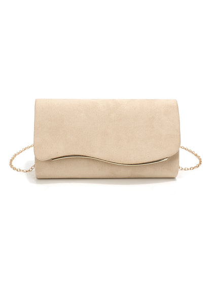 Velvet Envelope Evening Clutch Bag with Chain Strap