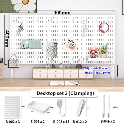 Adjustable Desktop Pegboard Organizer