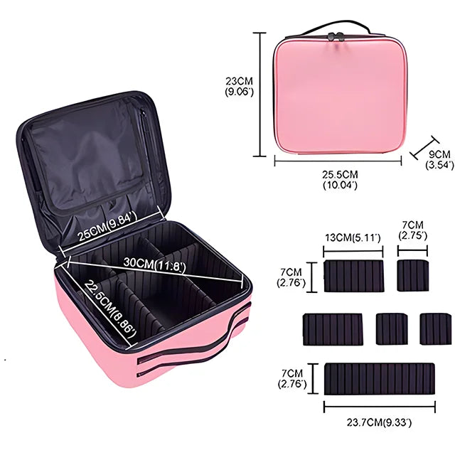 Professional Travel Makeup Organizer Case
