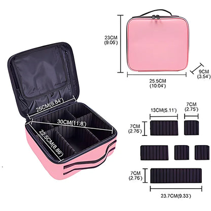 Professional Travel Makeup Organizer Case
