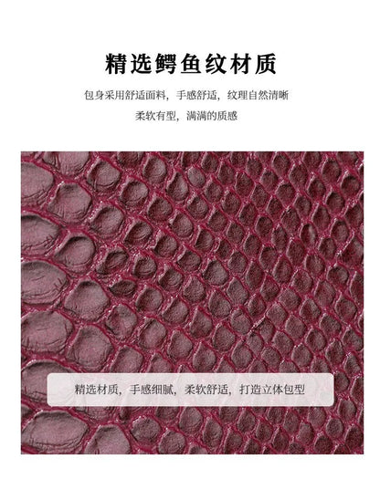 Luxury Snakeskin Top Handle Shoulder Bag