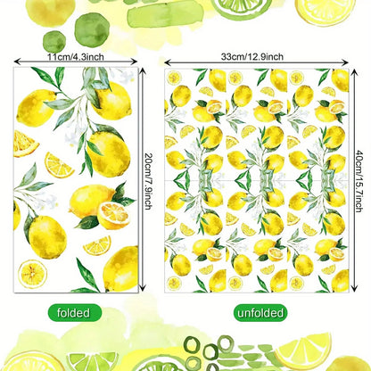 Lemon Print Disposable Paper Napkins