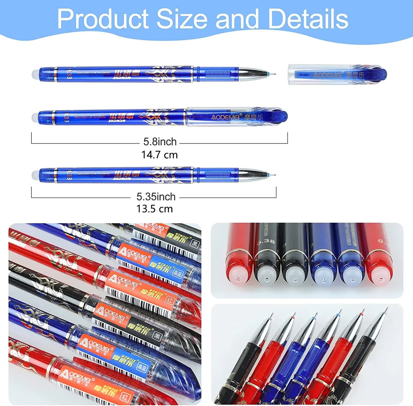 Kawaii Erasable Gel Pen Set