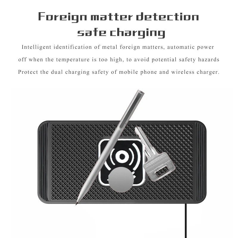 15W Qi Wireless Car Charging Pad