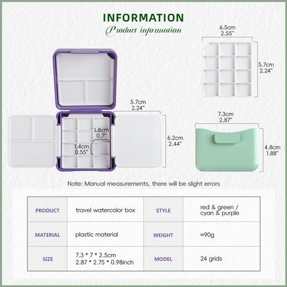 SeamiArt Portable Watercolour Palette Box