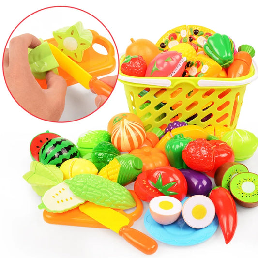 Kitchen Cutting Fruits and Vegetables Food Play House Set