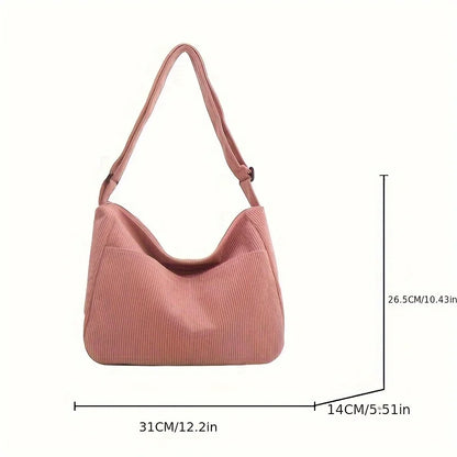 Corduroy Half Moon Shoulder Bag