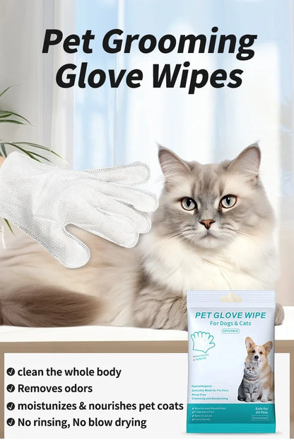 Pet Grooming Cleaning Glove Wipes