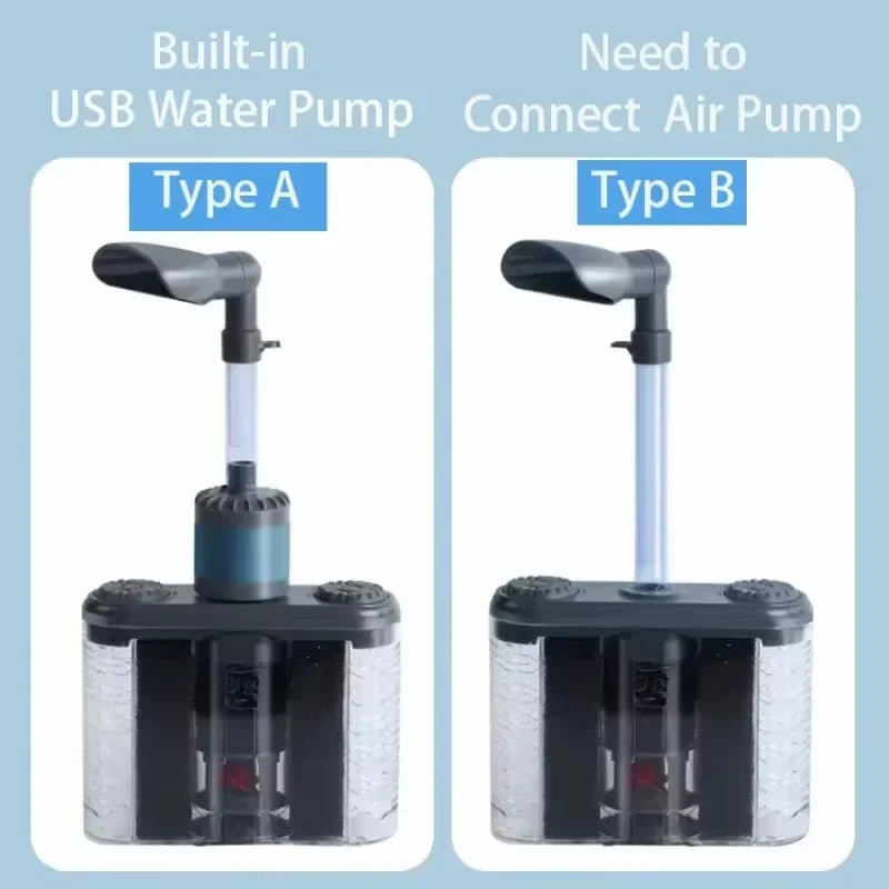 USB Aquarium Internal Filter with Bio Sponge & Water Filtration