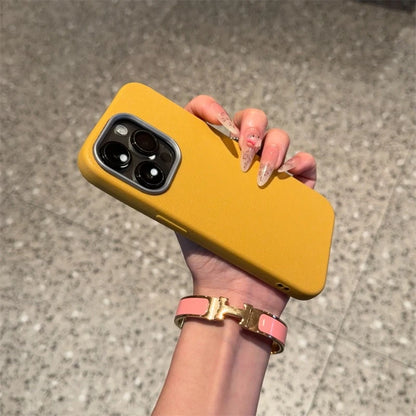Luxury Matte Leather Phone Case For iPhone