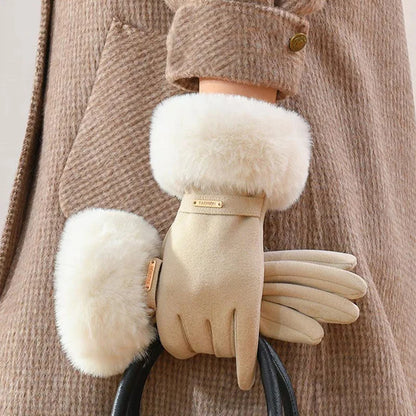 Women’s Winter Cycling Gloves with Velvet Lining