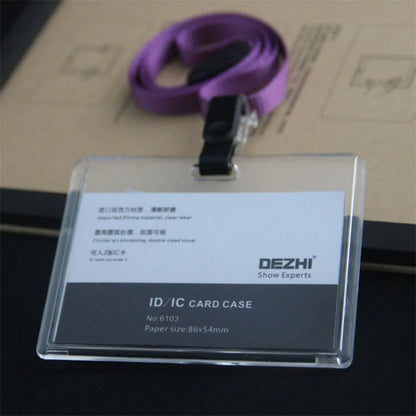Retractable ID Badge Holder with Card Sleeve