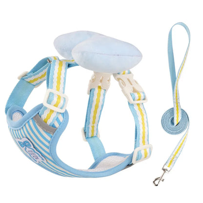 Dog Harness with Bow & No-Pull Leash