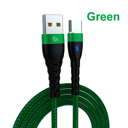 Vumpach 6A USB Type C Cable For Huawei Samsung