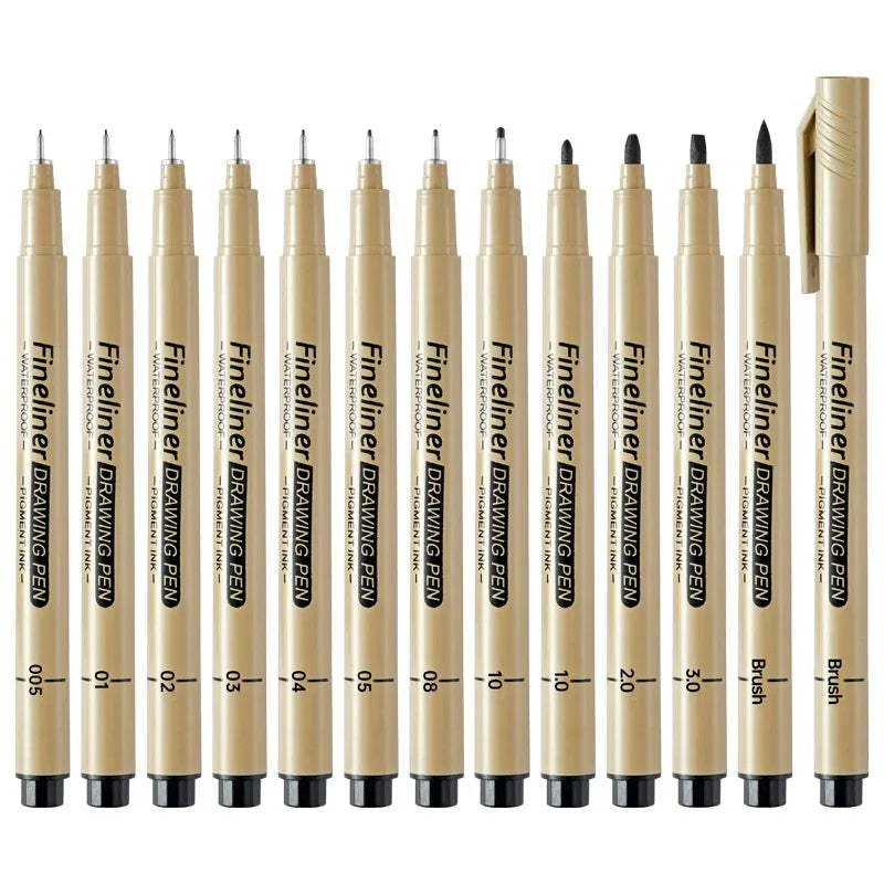 Waterproof Black Fineliner Drawing Pen