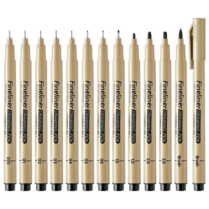 Waterproof Black Fineliner Drawing Pen
