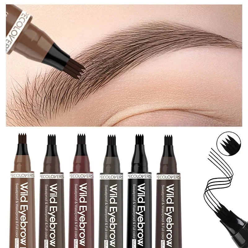 4-Tip Waterproof Eyebrow Pen