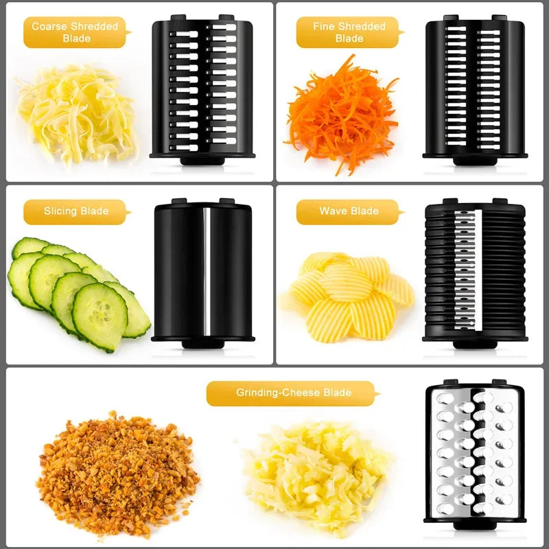 Houselin Electric Cheese Grater Vegetable Chopper