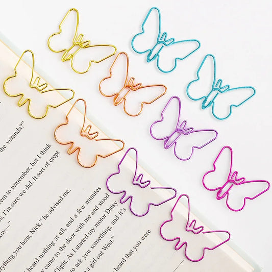 Butterfly Shaped Metal Paper Clips