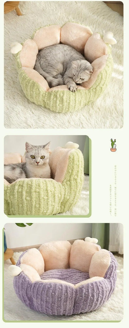 Plush Cactus Pet Nest Bed
