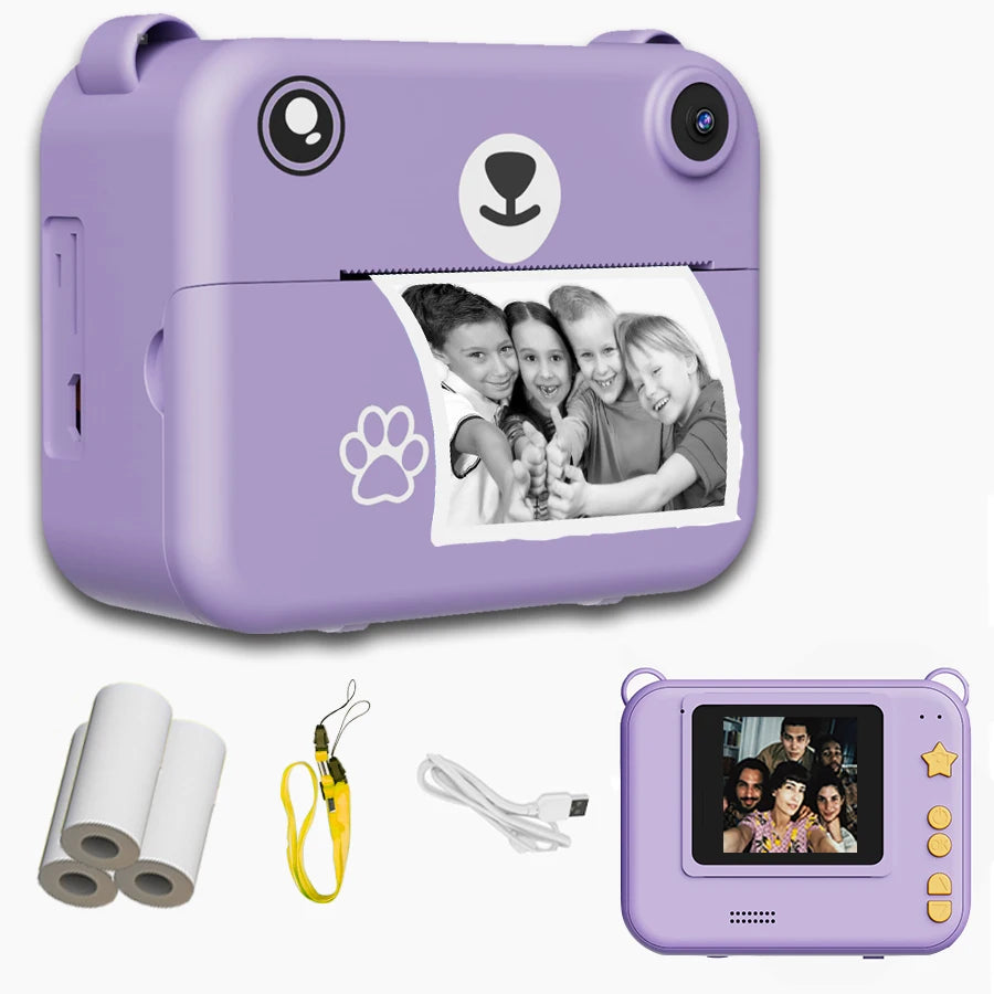 Kids Digital Instant Print Camera with 1080P Video