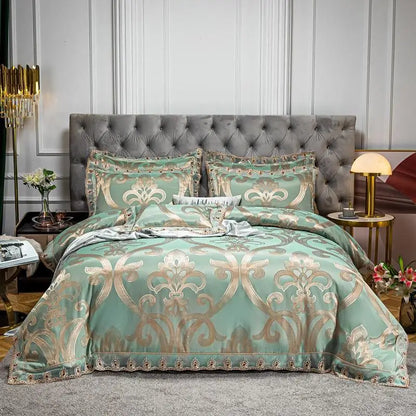 Jacquard Satin Soft Duvet Cover Set