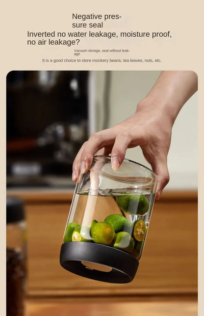 Vacuum Glass Coffee Bean Storage Jar