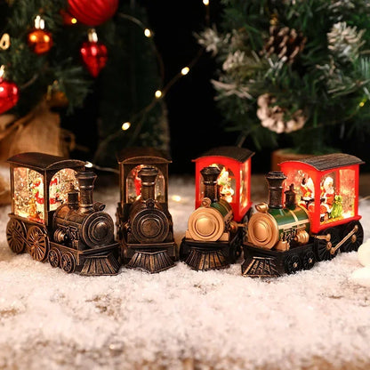 LED Christmas Train Snow Globe Ornament