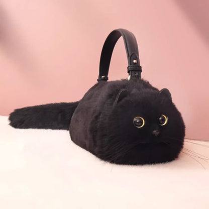 Cute Plush Cat Shoulder Bag