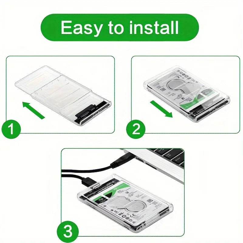 Transparent 2.5” SATA HDD & SSD Enclosure