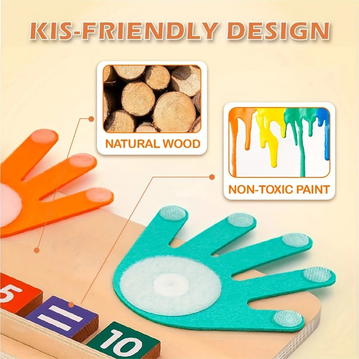 Wooden Arithmetic Learning Board