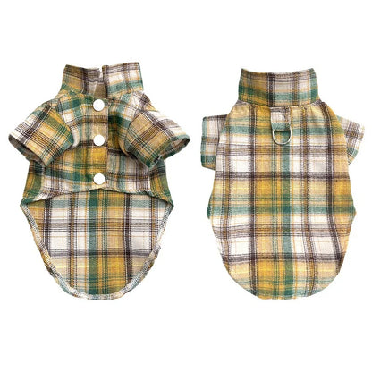 Classic Plaid Dog Shirt