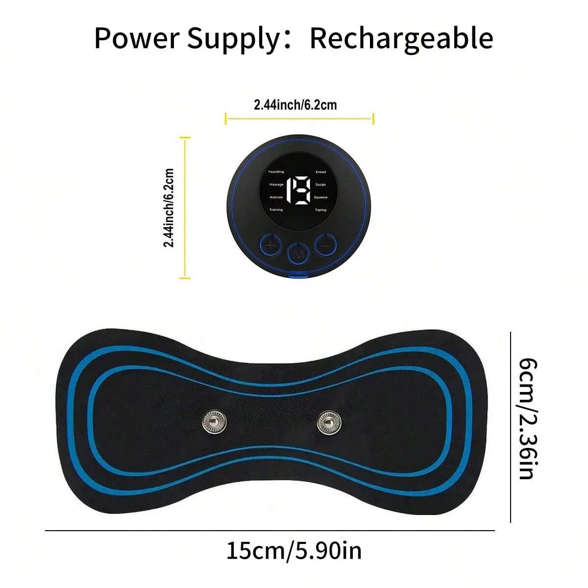 USB Rechargeable Smart Neck Massager Pad