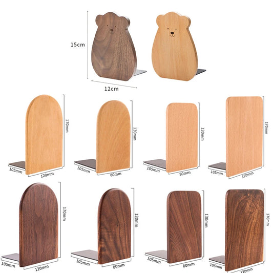 Natural Wooden Bookends